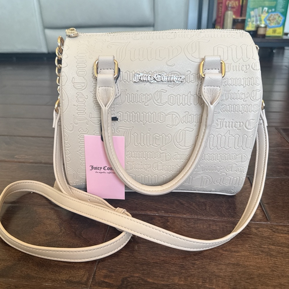 NWT Juicy Couture Sandstone Fame Satchel Crossbody Bag
